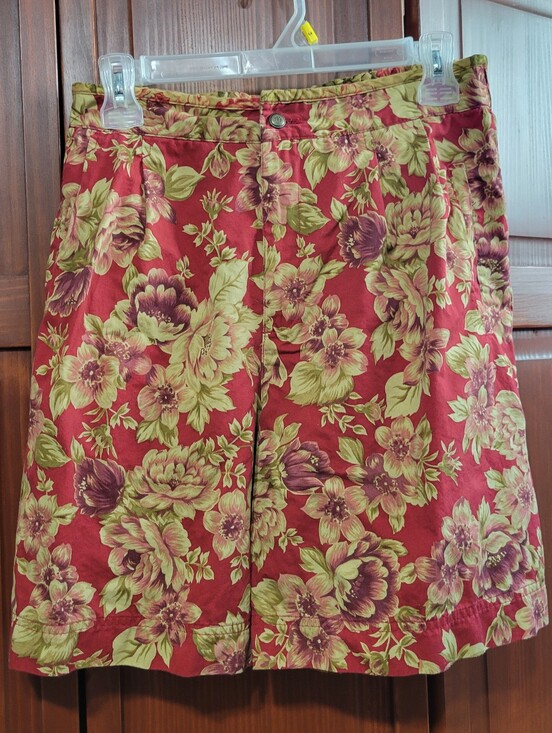 liz sport Pants - Vintage Liz Sport Floral High Waisted Cotton Colorful 90s Hippie Shorts 10